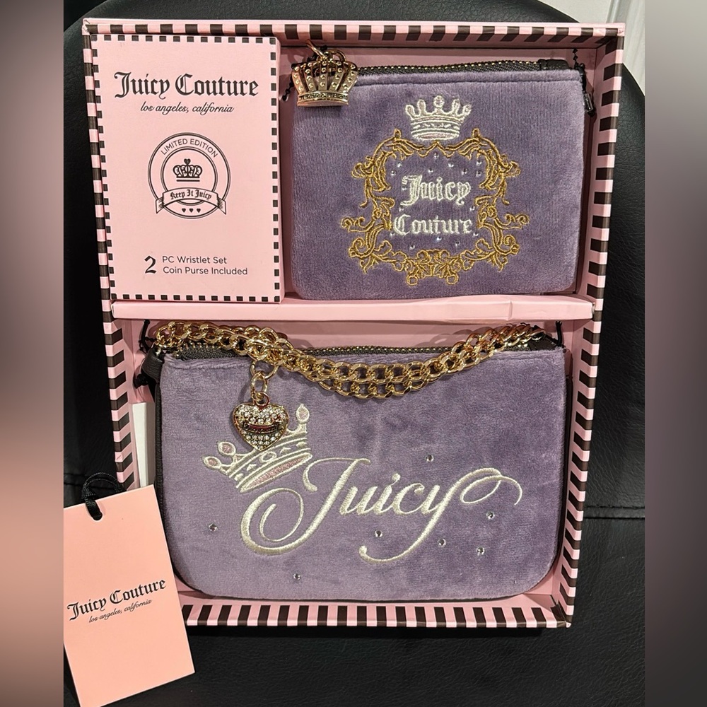 Juicy Couture Purple Wallet & Wristlet Set - NWT!!